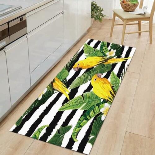 Plant Printing Entrance Doormat Absorb Water Kitchen Carpet Anti-Slip Bath Mat Home Decor Living Room Hallway Bedroom Area Rug