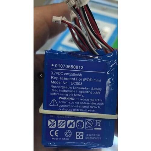 1 New 550mAh Full Battery For iPOD Mini 4GB Generation EC003 EC007 M9802 M9806 M9807 W065 A1051 Accumulator 3