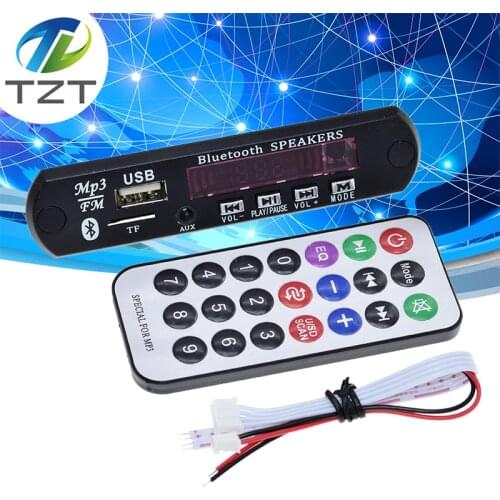 1pcs Wireless Bluetooth 12V MP3 WMA Decoder Board Audio Module USB TF Radio For Car accessories Bluetooth MP3 Decoding Board
