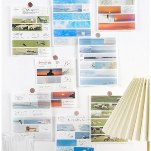 12packs/LOT half sleep diary series stationery sticker creative decoration DIY adhesive paper masking washi sticker