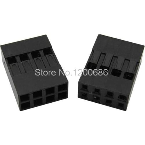 2.54mm 2x4P Dupont Jumper Wire Cable Female Connector 2.54mm