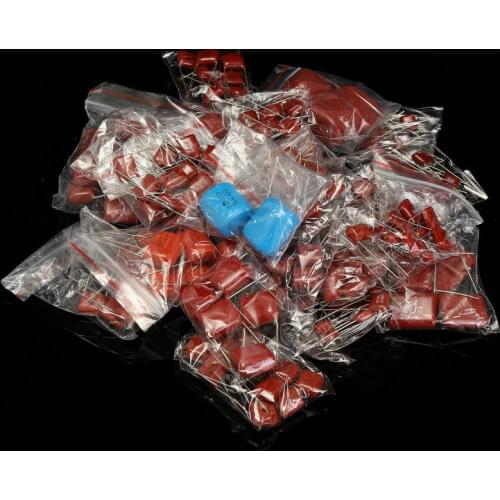 200pcs/lot 25 Types 630V 0.001uf~2.2uf CBB Metal Film Capacitors Assortment Kit