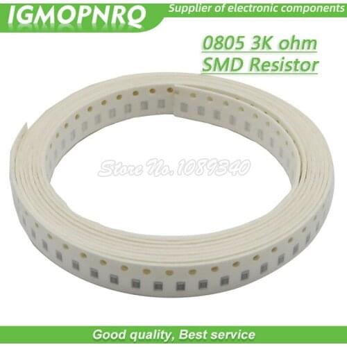 300pcs 0805 SMD Resistor 3K ohm Chip Resistor 1/8W 3K ohms 0805-3K