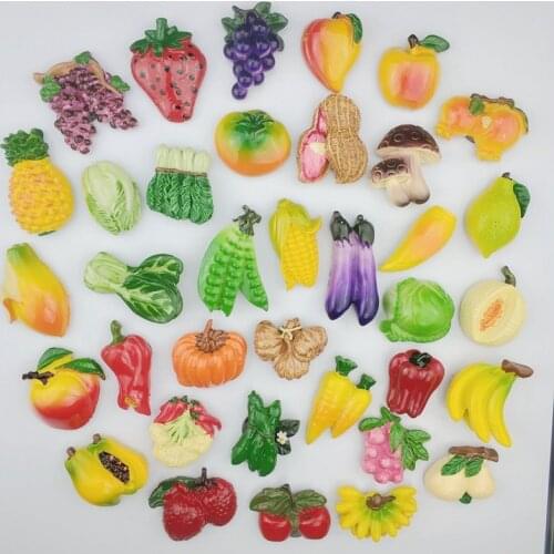 3D Fruit Vegetable fridge magnet creative cartoon refrigerator magnets stickers Office boardsholder stickers strong magnet