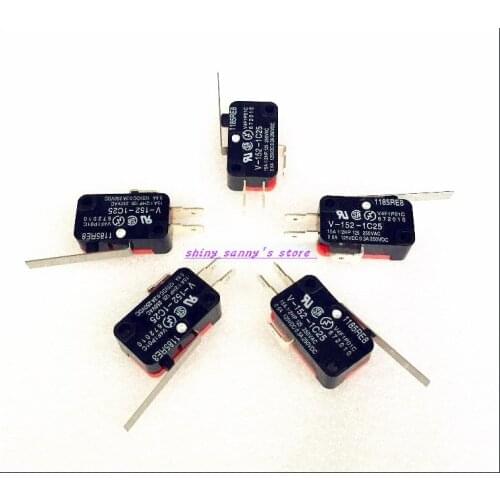 5pcs/Lot V-152-1C25 Micro Limit Switch 15A 250VAC SPDT NO NC Snap Action Brand New