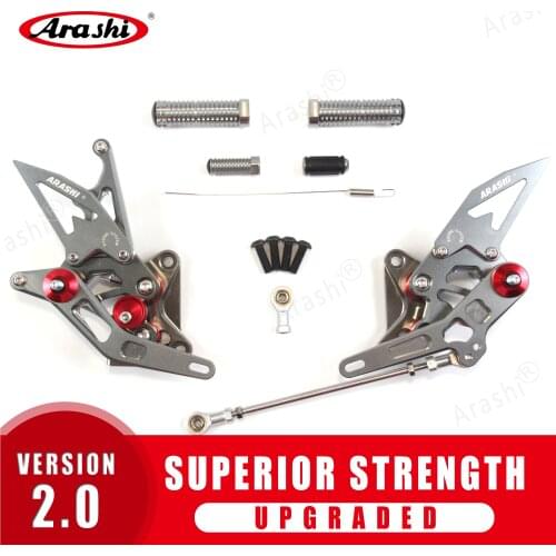 Arashi For SUZUKI GSXR1300 Hayabusa 1999 - 2007 Rearset Adjustable Footrests Foot Pegs 2000 2001 2002 2003 2004 2005 2006 CNC