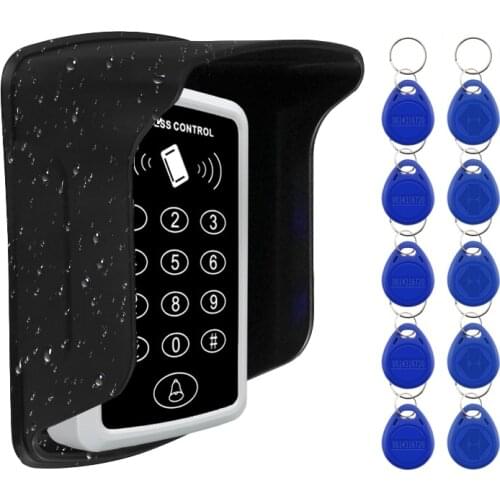 Standalone Access Controller RFID Access Control Keypad Waterproof Rainproof Cover digital panel Card Reader Door Lock System