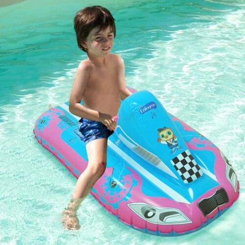 Safe Cartoon Baby Swimming Seat Ring Infant Car Shape Pool Float Inflatable Adjustable Yacht Fishing Boat For Children Water Toy