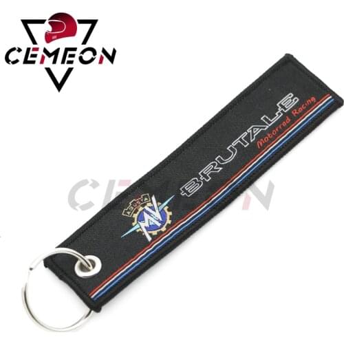 Motorcycle Key Pendant MV Agusta Brutale Embroidered Keychain Key Ring