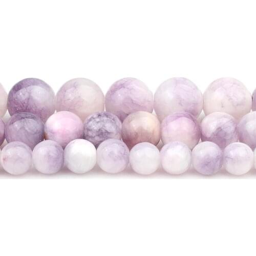 6/8/10mm Natural Purple Persian Jades Stone Beads Round Loose Beads for DIY Bracelet Accessories Jewellery Making 15'' Strand