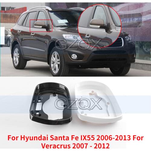 CAPQX For Hyundai Santa Fe IX55 2006-2013 For Veracrus 2007 2009 2012 Outside Rearview Mirror Glass Frame Lens cover shell cap