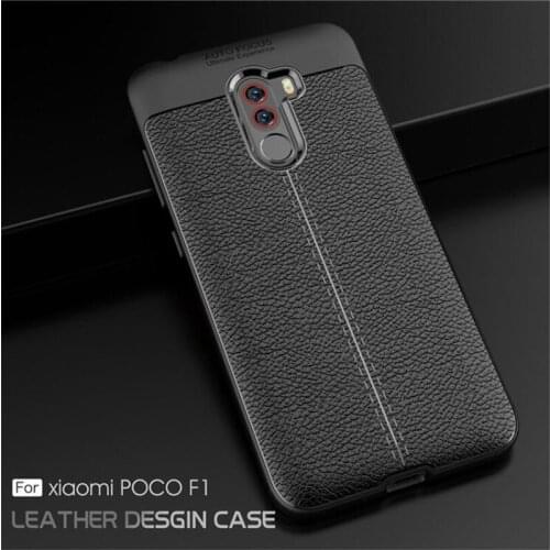 Case for Xiaomi Mi A2 Lite Case Black Silicone Leather Texture Phone Back Cover for Xiaomi Mi A2 Case Xiaomi PocoPhone F1 Cover