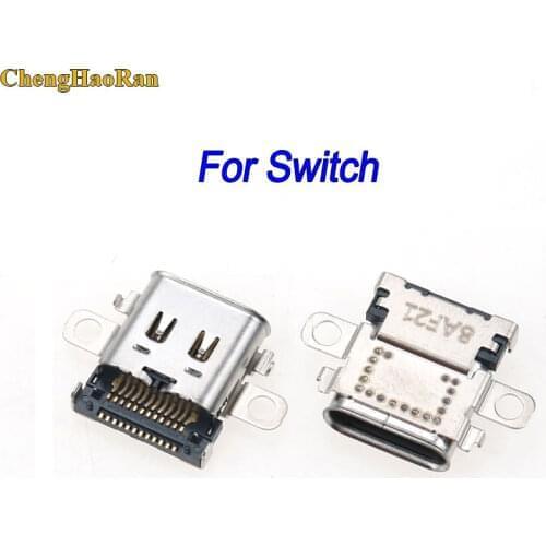ChengHaoRan 5pcs Charging port For Nintendo Switch NS Console Charging Port Power Connector Type-C Charger Socket For Switch
