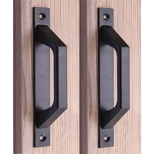 Aluminium Alloy Black Door Handles Balcony Bedroom Kitchen Door Pulls Silver White Furniture Handle Door Hardware 1pc
