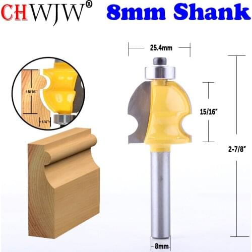 CHWJW 1PC 8mm Shank Architectural Molding Router Bit Line knife Woodworking cutter Tenon Cutter for Woodworking Tools -16136_8