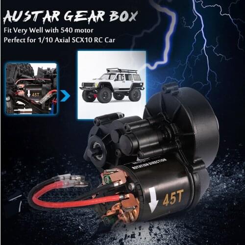 AUSTAR RC Car Parts Gear Box Transmission Case for 540 Motor and 1/10 Axial SCX10 RC Car