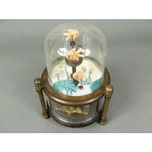 Ancient Chinese bronze hand can work three small alarm clock