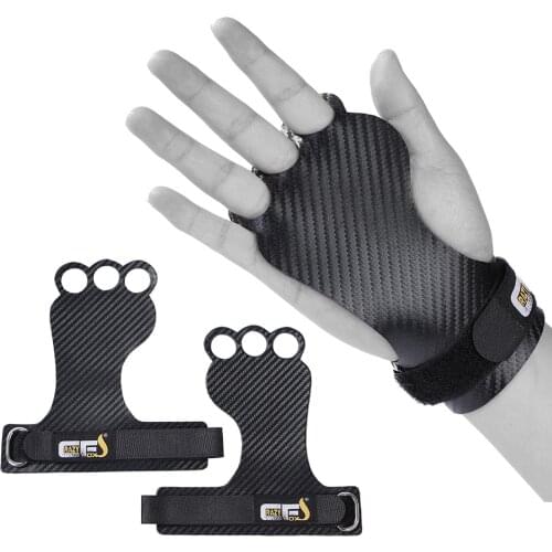 Gymnastic Carbon Fiber Grips Weight Lifting Gloves for Barbell Kettlebel Pull Up Workout Bodybuilding Fitness with Unique Design