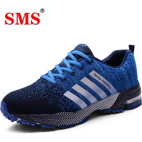 SMS 2020 Men Running Shoes Breathable Outdoor Sports Shoes Lightweight Sneakers Comfortable Sneakers Training Footwear Plus size