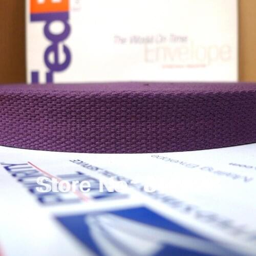 50 Yards 1'' 25mm Wide #19 Plum Dark Purple Color Webbing Wholesale Free Shipping