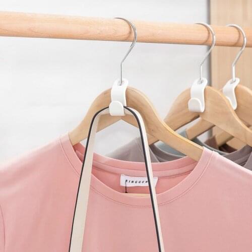 Multi-function Wardrobe Space-saving Stack Hanger Hook Coat Hook Plastic Closet Stack Hanger Rack Bedroom Storage Organizer
