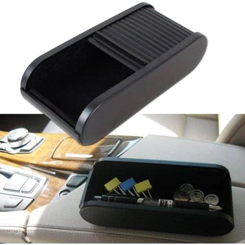 Multifunctional Car Styling Plastic Storage Box Rolls Pocket Telescopic Dash Coins Case Storage Box Holder Container