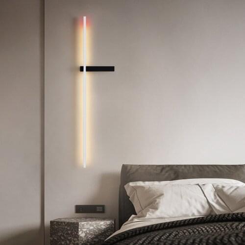 Modern Creative Simple Led Wall Lamp Nordic Minimalist Living Room Home Decor Sofa Background Wall Light Bedroom Bedside Lamps