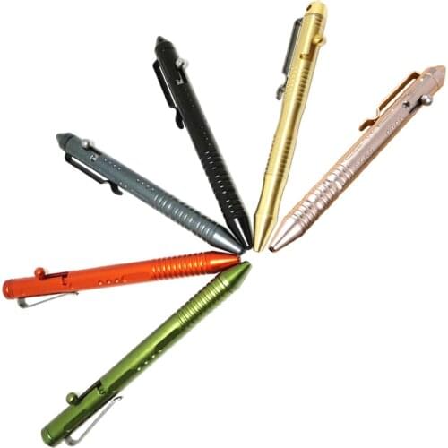 H882 Outdoor Tactical Bolt Brass Pen CNC Process Aluminum Alloy Self defense defense breaks windows to survive tactical pen EDC
