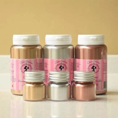 Brown Silver Copper Powder Toner for Food Decoration Fondant Macaron Baking,Cake,Chocolate,Bread,Pie,Fries,Cream,Art