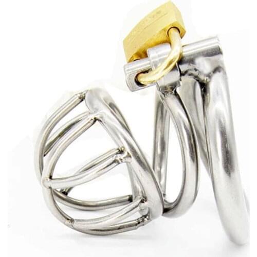 Prison Bird New High quality Male Chastity Device Bird Lock Stainless Steel Cock Cage A224