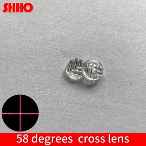 High quality cross positioning diameter 8mm angle 58 degrees cross line lens plastic lenses acrylic optical lens manufacturer