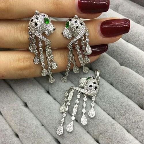 XC71 Luxury Designer Fashion Silver plated Jewelry zirconia Water droplets shape cf