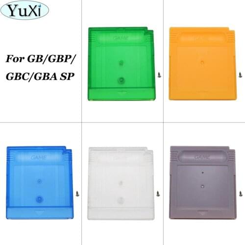 YuXi Replacement For GBA SP Game Cartridge Housing Shell For GB GBC GBP Card Case Grey Green Yellow Blue