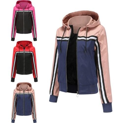2021 Thin Windbreaker Women Jacket Color Matching Casual Jacket Women Spring Autumn Outdoor Raincoat