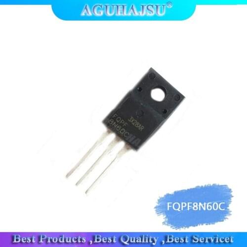 10PCS FQPF8N60C TO-220 8N60C 8N60 TO220 new FET 8A 600V