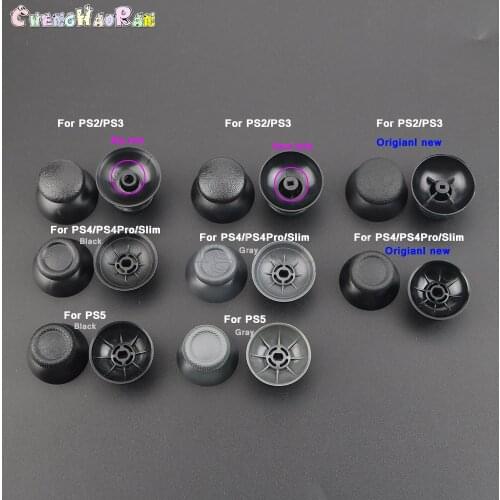 2pcs Replacement Controller Analog Thumbstick Thumb Stick Mushroom Grip Cap Cover for PS2 PS3 PS4 Pro Slim PS5 Repair part Gray