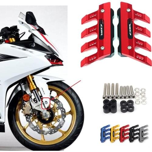 With Logo 5 Colors For Honda CBR250 CBR250R CBR250RR Motorcycle CNC Aluminum Front Mudguard Anti-Drop Slider Protector Cover