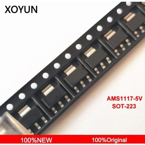 50pieces/lot AMS1117-5.0 AMS1117 5V AMS1117 5V SOT-223 New and origina