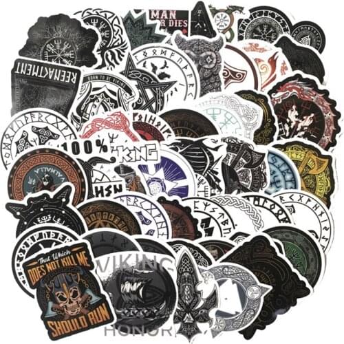 50pcs Vikings Sticker For DIY Luggage Laptop Skateboard Car Decor Funny Sticker