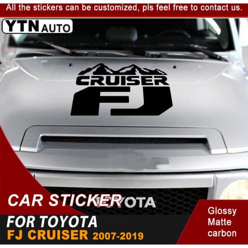 Car Decals Fit For Toyota FJ Cruiser 2007-2015 2016 2017 2018 2019 Hood Scoop FJ Letter Stripe Graphic Vinyl Cool Car Stickers