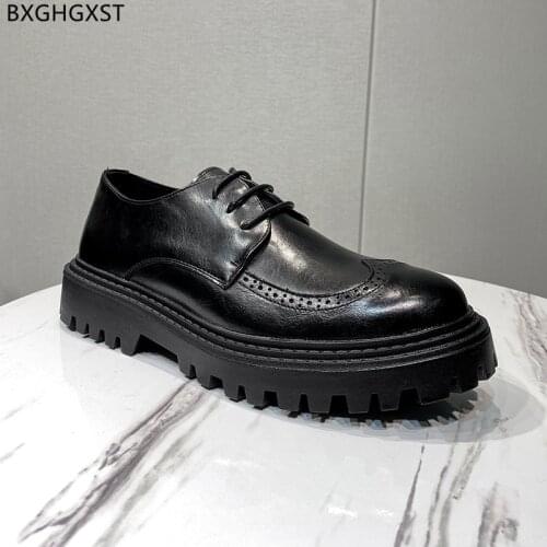 Black Leather Casual Shoes Man Fashion Oxford Shoes for Men 2021 Designer Brogue Shoes Men Zapatillas De Hombre Chaussure Homme