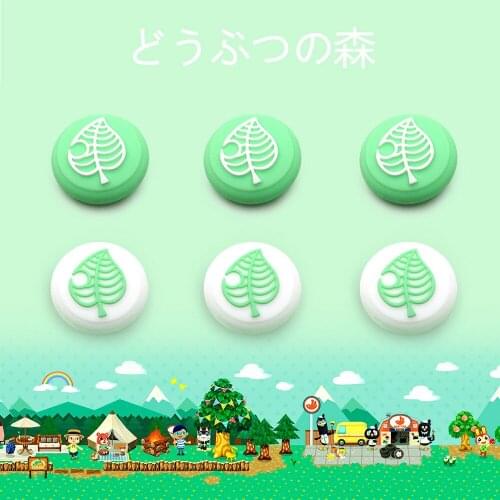 Animals Crosing 4 Pcs Gaming Rubber Thumb stick Grip Cover for Switch Lite Joycon Controllers Switch Analog Joy Con Joystick