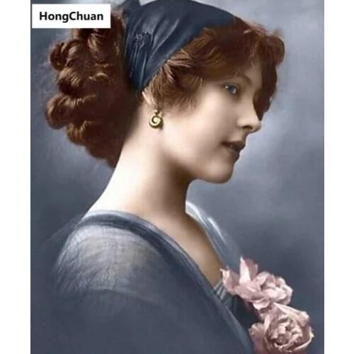 Retro beauty diamond painting cross stitch needlework home decoration mural 5D DIY square/round mosaic diamond embroidery gift