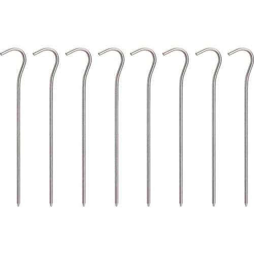 LUCKSTONE Titanium Pegs Spike Camping Tent Peg Stake Nail For Camping Hiking Outdoor Tool 150mm Length 8pcs/lot