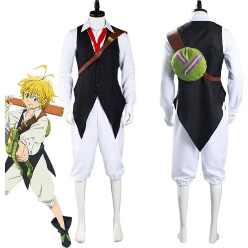 The Seven Deadly Sins Meliodas Cosplay Costume Shirt Pants Outfits Halloween Carnival Suit