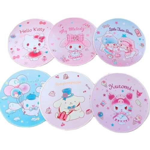 Sanrio Hello Kitty mouse pad cute girl cartoon computer keyboard mouse pad office computer game wrist anti-skid pad round