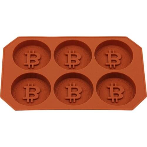 Fashion 1pc Silicone Ice Mold Coins Bitcoin Shape 3D Round Ice Mold DIY Chocolate Molds Frozen Kitchen Accessories Kitchen Tools