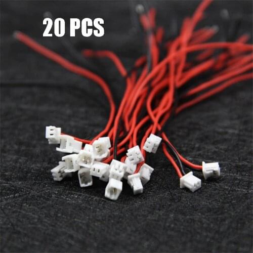 20PCS PH1.25 Soft Silicone Connector Cable Wire Male Female Head for RC Drone Spare Parts Kingkong Tiny 6 Hollow Cup DIY Line