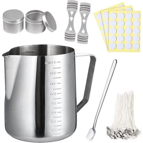 Candle Making Kit DIY Stainless Candle Making DIY Candle Tools Cup Stainless Steel DIY Melting Candle Making Candle Tool Kit
