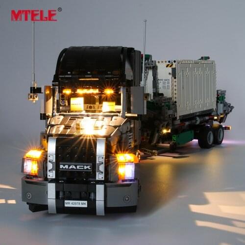 MTELE Brand LED Light Up Kit For Technic Series 42078 Mack Anthem Compatible With 20076 (NOT Include The Model)